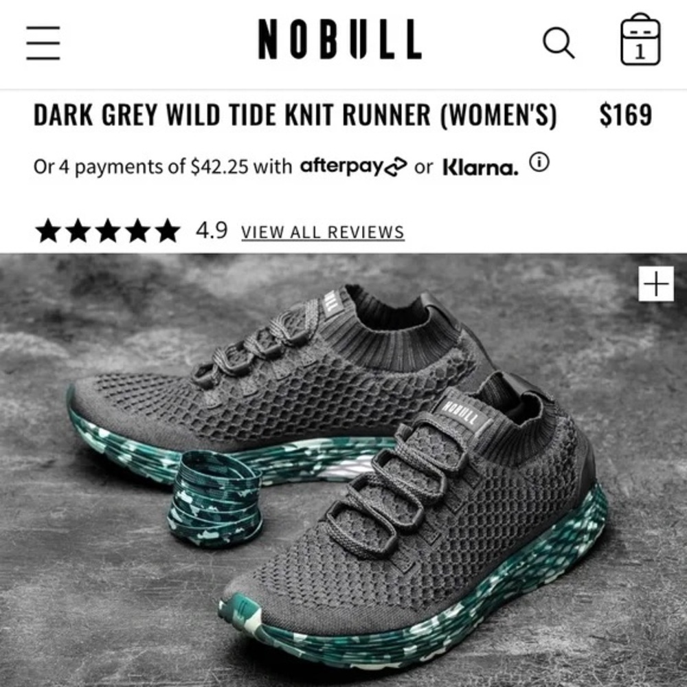 NOBULL DARK GREY WILD TIDE KNIT RUNNER - Picture 9 of 12
